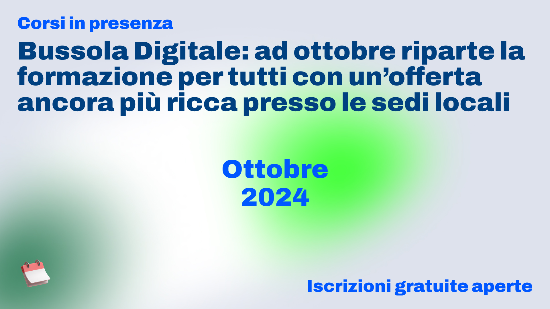 partenza corsi ottobre 2024